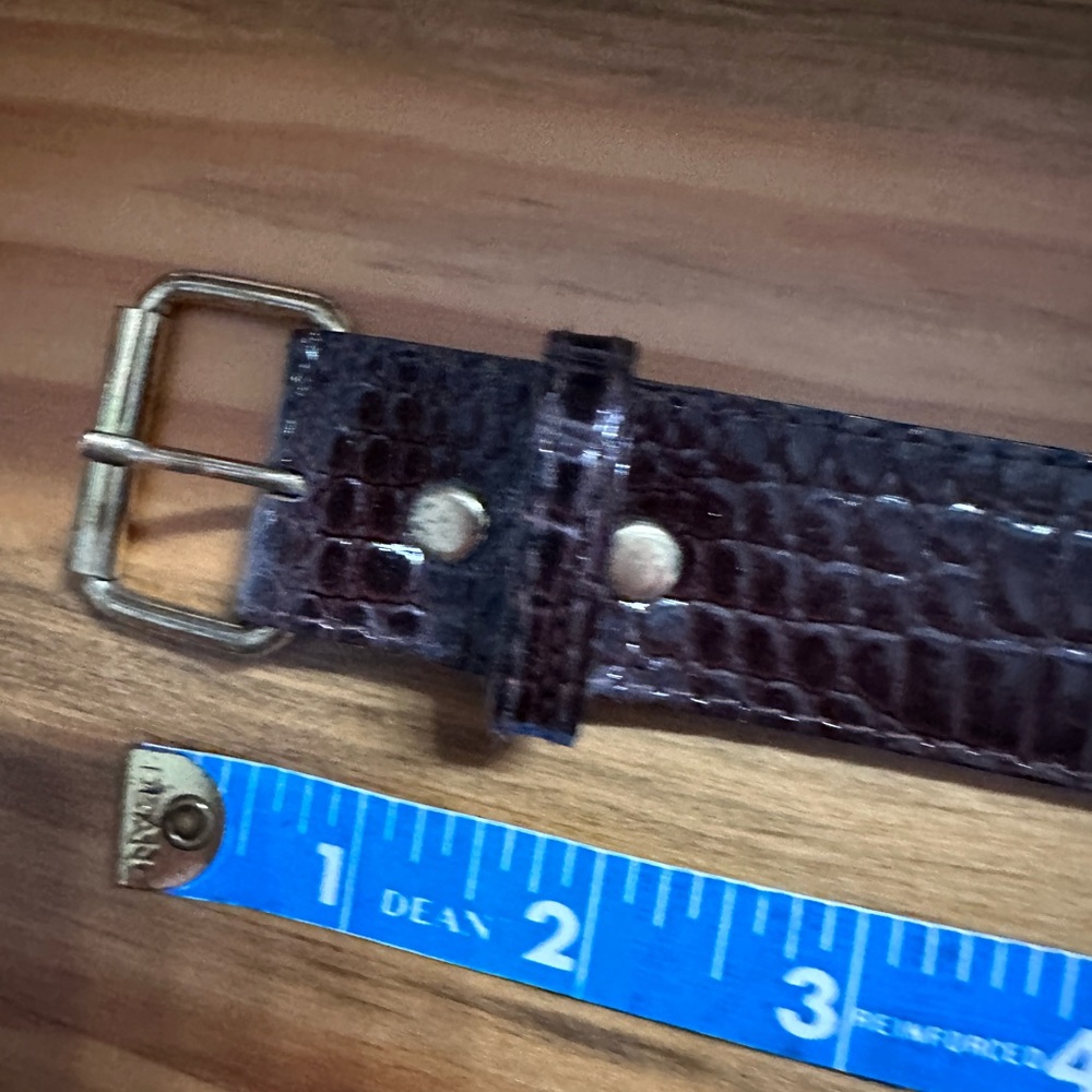 Brown pleather belt